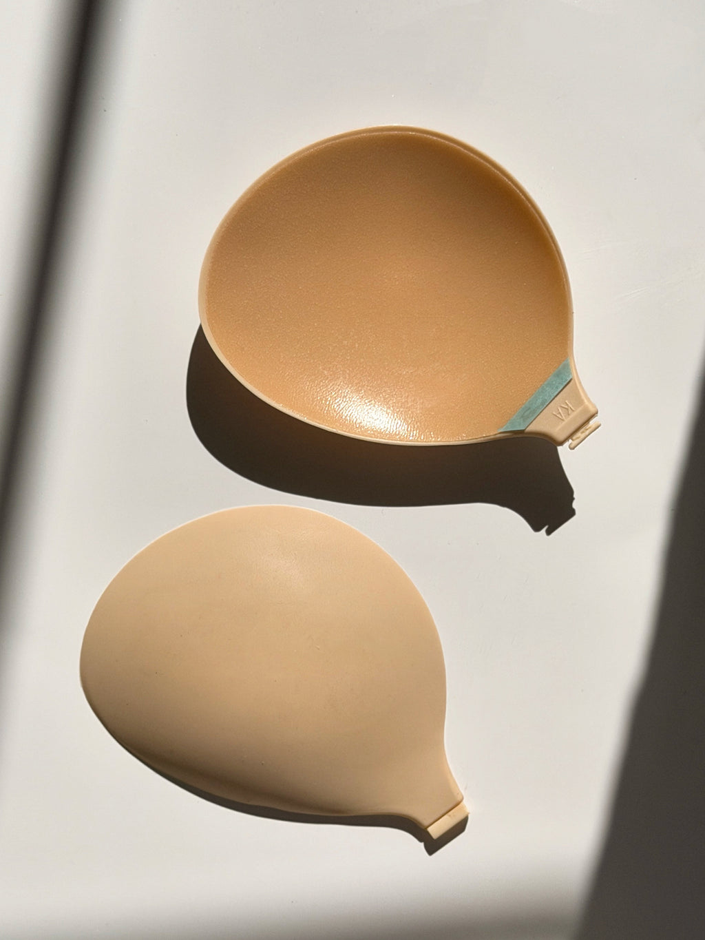 Flaty sticky bra beige single cup close up silicone adhesive