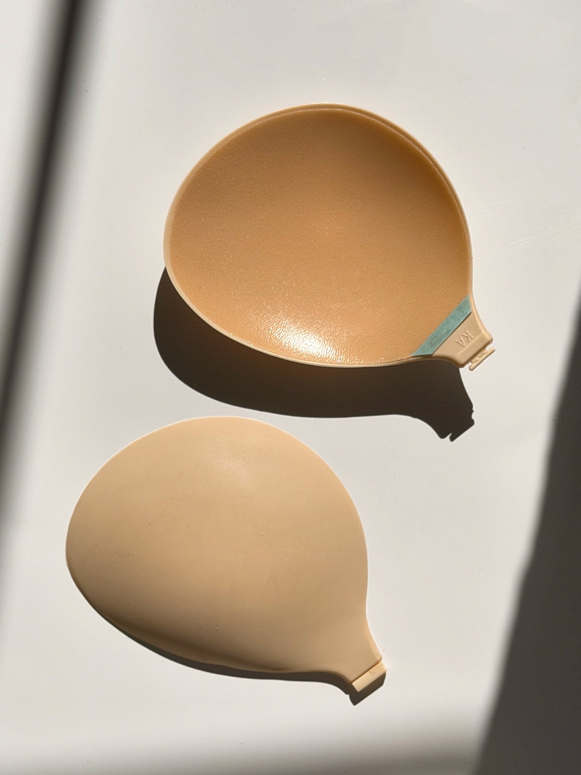 Flaty sticky bra beige single cup close up silicone adhesive